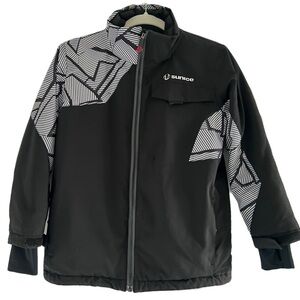 Sunice Ski Snowboarding Jacket Size 10 Black Weather Proof Zipper Thinsulate